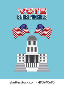 US presidential voting concept vector illustration design