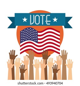 US presidential voting concept vector illustration design
