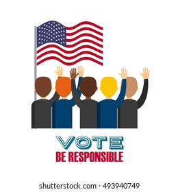 US presidential voting concept vector illustration design