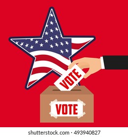 US presidential voting concept vector illustration design