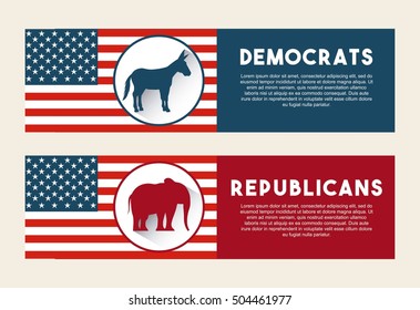US presidential voting concept vector illustration design