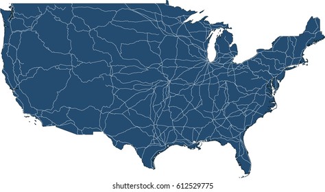 US Railroad Network Map