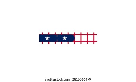 us railway symbol, color vector illustration