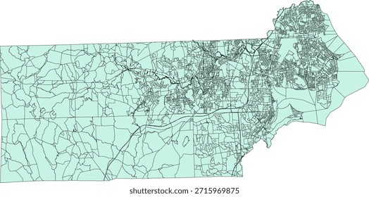 US Rhode Island State Kent County Vector Census Block 2020 vector Tabulation (Census) Block