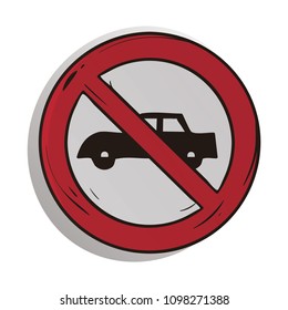 US Road Sign, Vector Illustration, Restrict Vehicles Signs
