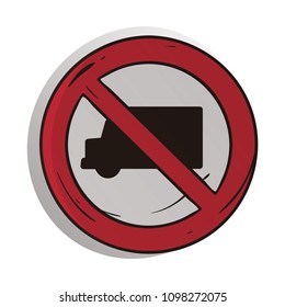 US Road Sign, Vector Illustration, Truck Restriction Signs