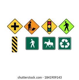 US ROAD SIGNS, WARNING AND DANGER SIGNS