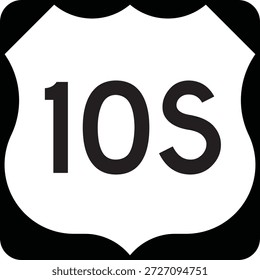 US Route 10S Highway Shield Highway Marker Design Vector editable