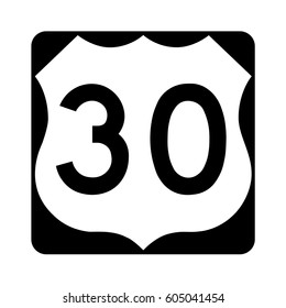 US route 30, white background