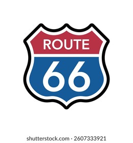 US Route sign. American route sign. Vector illustration.
