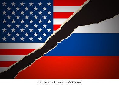 US Russia Flag