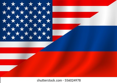 US Russia Flag