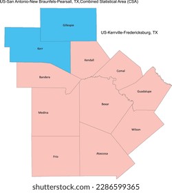 US San Antonio-New Braunfels-Pearsall, TX,Combined Statistical Area (CSA)