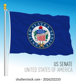 US Senate official flag, United States of America, vector illustration