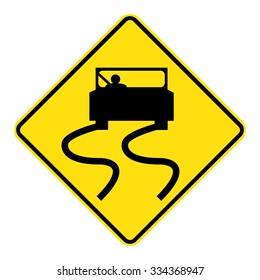 Us Slippery When Wet Road Sign Stock Vector (Royalty Free) 334368947 ...