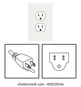 Diagram Of A Plug Socket : 0814 Electrical White Plug With Three Pin