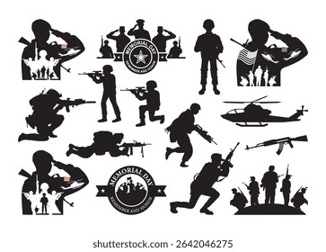 US Soldier Vector For Print, US Soldier Clipart, US Soldier Illustration
