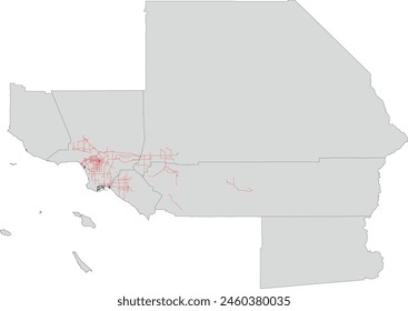 US Southern California Association of Governments (SCAG) Livable Corridors Map, SCAG region has six counties (Imperial, Los Angeles, Orange, Riverside, San Bernardino and Ventura)