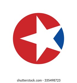 US Star Logo Vector. Logo Template