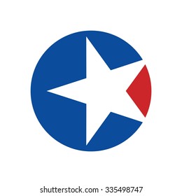 US star logo vector. logo template