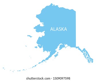 us state alaska map, vector illustration 