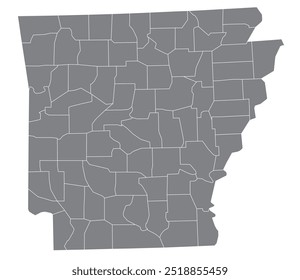 The U.S. state of Arkansas with county