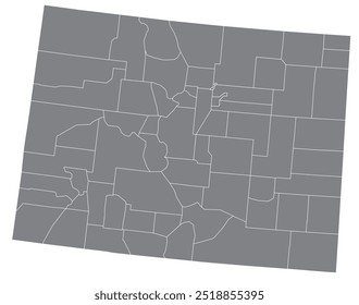 O estado americano do Colorado com condado