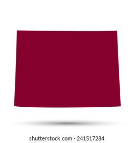 U.S. state of Colorado on the map on a white background 