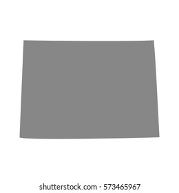 U.S. state of Colorado on the map , vector  