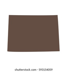 U.S. state of Colorado on the map vector