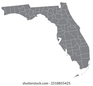 The U.S. state of  Florida with county