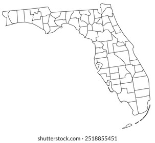 The U.S. state of  Florida with county