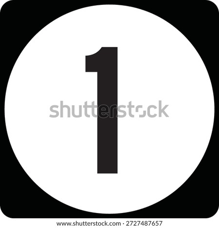 US State Highway Marker 1 Default Design Circular Sign Editable Vector
