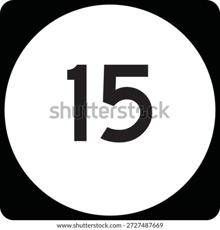 US State Highway Marker 15 Default Design Circular Sign Editable Vector