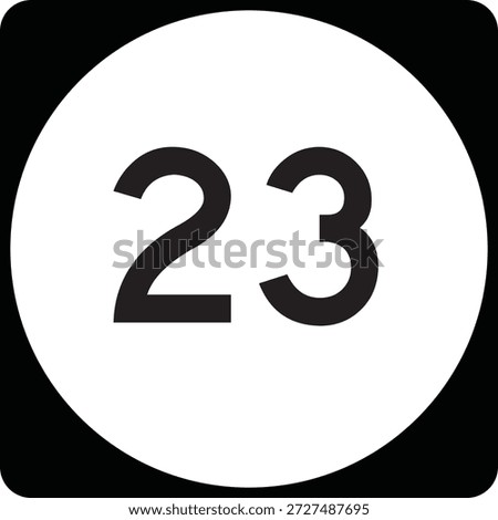 US State Highway Marker 23 Default Design Circular Sign Editable Vector