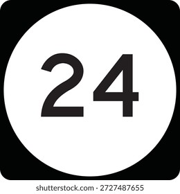 US State Highway Marker 24 Default Design Circular Sign Editable Vector