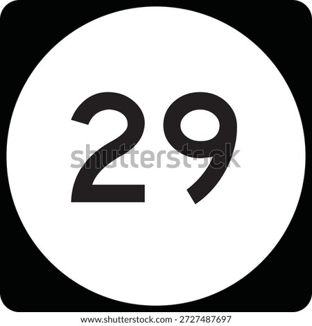 US State Highway Marker 29 Default Design Circular Sign Editable Vector