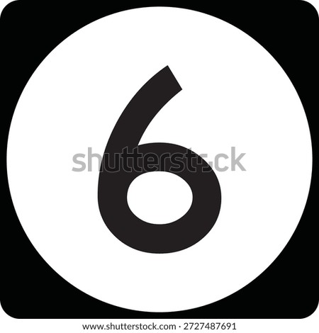 US State Highway Marker 6 Default Design Circular Sign Editable Vector