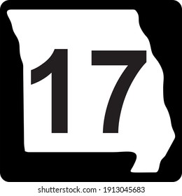 US State Highway Route Marker sign, Missouri 17