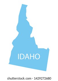 Us State Idaho Map Blue Color Stock Vector (Royalty Free) 1429272680 ...