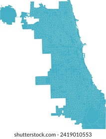 U.S. State of Illinois Chicago Election Precincts Map