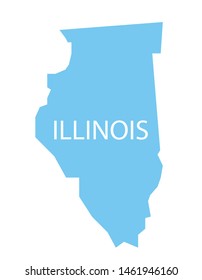 us state illinois map, vector illustration 