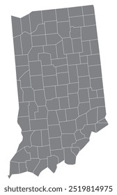 The U.S. state of Indiana with county