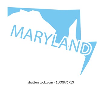 us state maryland map, vector illustration