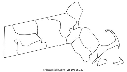 Estado americano de Massachusetts com condado