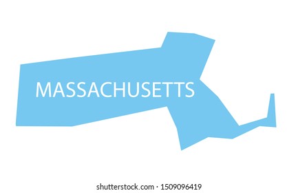 us state massachusetts map, vector illustration 