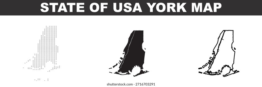 Estados Unidos mapa do estado de Nova Iorque em diferentes estilos para infográficos vários projetos de mapa