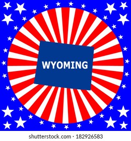 U.S. state on the U.S. map Wyoming