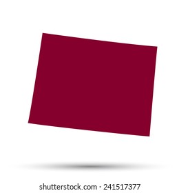U.S. state on the U.S. map Wyoming on a white background 