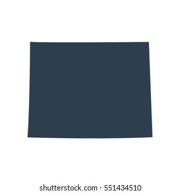 U.S. state on the U.S. map Wyoming vector